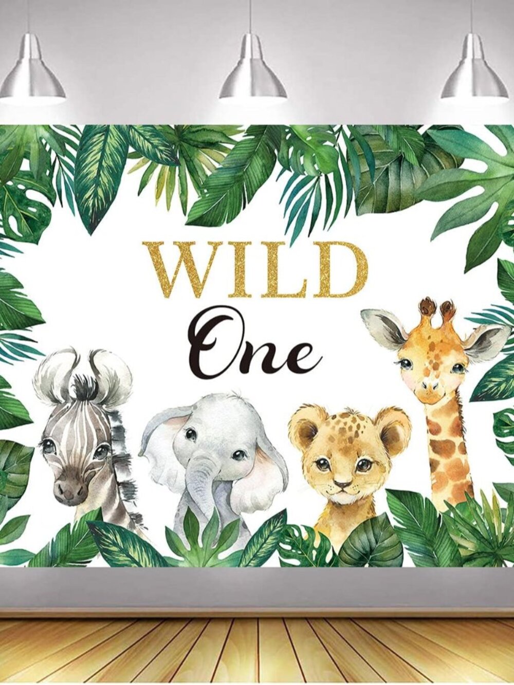7x5ft Boy Wild One Backdrop Jungle Animals Wild One Photography Background Anima